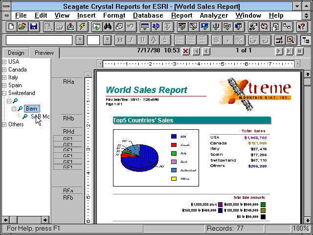 Crystal Reports 7 - Report